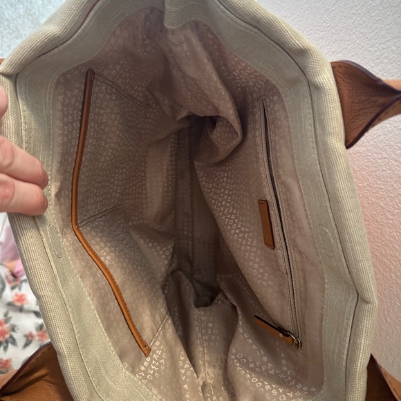 Kate Spade Orange and Tan Striped Tote Bag - Picture 6 of 6